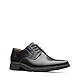 Clarks Herren Tilden Plain Derby, Black Leather, 42 EU