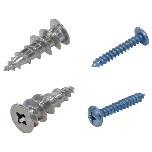 Ansoon Self-Drilling Hollow Metal Stud Wall Anchors with Screw Kit for Drywall Heavy Duty, -25 Heavy Duty Wall Anchor, 25 Tapping Mount Screws, 6 D Ring Picture Hangers