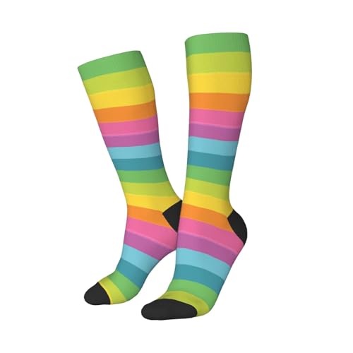 Image of Knee High Socks for Women Girls Fashion Women's Festival Stockings for Casual Running Work Travel