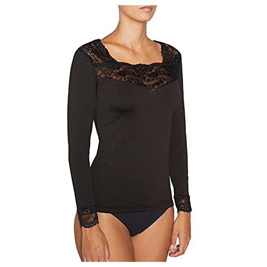 YSABEL MORA - Camiseta TERMICA Manga Larga Mujer Color: Negro Talla: x-Large