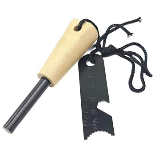 1 Pieza Pedernal Supervivencia, Arrancador de Fuego, Supervivencia de Acero para Fuego, Encendedor de Barra de Hierro y magnesio, Iniciador de Fuego de Acero de Pedernal para Camping, Aire Libre
