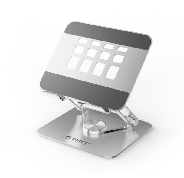 ORICO タブレットスタンド アルミ合金 折りたたみ 多段階角度調整 iPad Pro/Air/Mini 全対応 軽量 デスクスタンド シルバー FB2