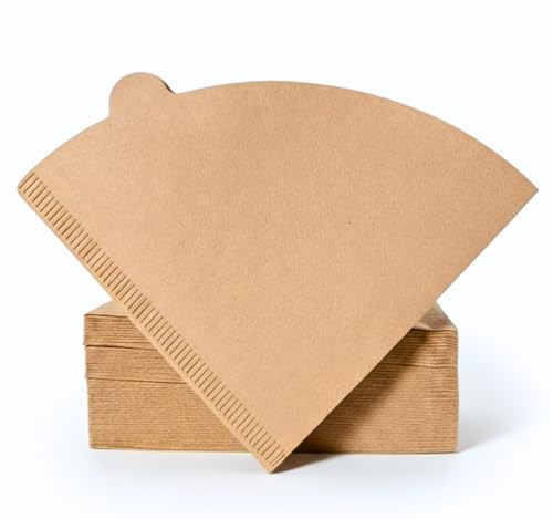 Image of 100 pcs Natural Coffee Filter Paper, Premium Filters Paper for Coffee Machine, 100 Count (2 Pack of 50) for Perfect Brew, Natural Papers Filter for Coffee Maker, Unbleached, Environmentally Friendly