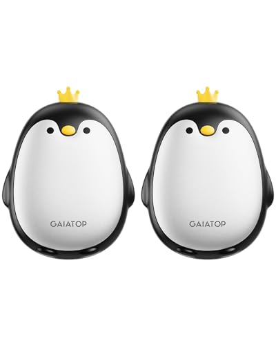 Deal: Gaiatop Magnetic Hand Warmers Rechargeable 2 Pack, 3 Settings Cute Pocket Penguin, Fast Hot Hands Reusable Portable Electric Heater for Camping Hunting Golf, Stocking Stuffers Gifts for Women Men