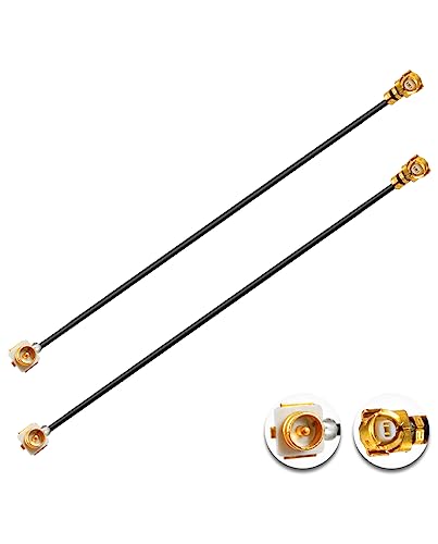 Vecys 2PCS U.F.L1 Male to U.F.L1 Female Cable 10" /25CM U.F.L1 1.37mm Low-Loss Extension Cable, Copper