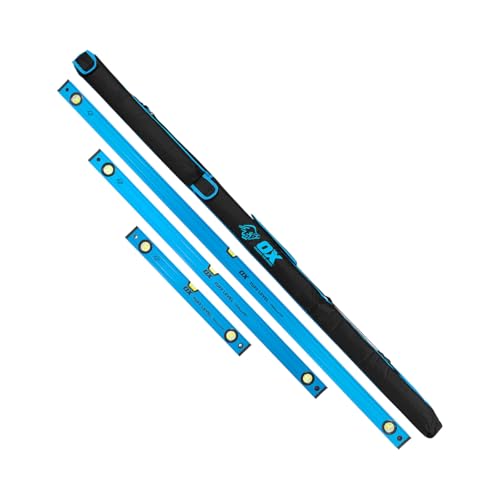 OX Pro Spirit Level Set with Bag - 600mm, 1200mm, 1800mm