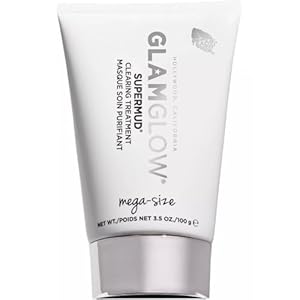 Glamglow SUPERMUD Instant Clearing Treatment Face Mask | Clearing Face Mask For Acne Prone Skin and Oiliness to help Minimize Pores | Activated Charcoal, BHA & AHAs