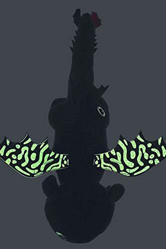 Petoske Toothless Night Fury 40cm Drachenzähmen leicht gemacht 3 Schwarz Plüsch Films How To Train Your Dragon 3 Original leuchtet im Dunkeln