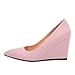 MISEZOXI Womens Heeled Pumps, Pointed Toe Wedge High Heels Pump Shoes for Women 3.3