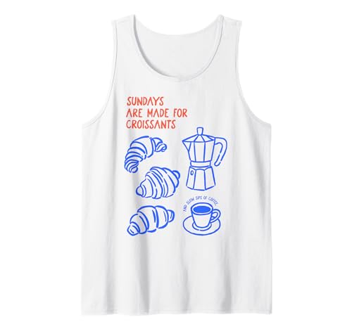 Coffee Club Croissant Lovers Pastry Paris Cafe Bakery Tank Top
