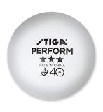 STIGA Palline da Ping Pong Perform 40+ ABS - Confezione da 3 Palline - Bianco