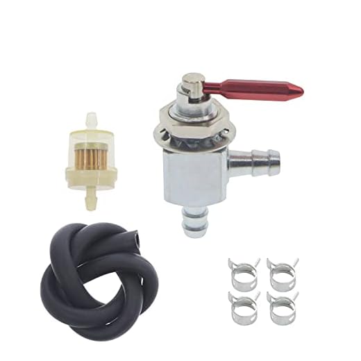Fuel Flow Shut Off Valve 1/4" Nipple 90° for Generator Snowblower Snowmobile Lawn Tractor Mower L7118