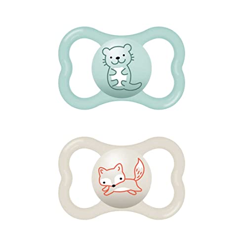 Instrucciones en lengua extranjera - Mam Air Chupete de silicona Skinsoft con funda para chupete, 6-16 meses, azul