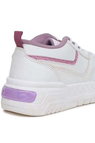 Image of ATHCO Womens Shine Women's Lace Up Sneakers Comfortable Shoes for Woman Walking & Casual Shoes Stylish Lightweight Design with Memory Foam Comfort