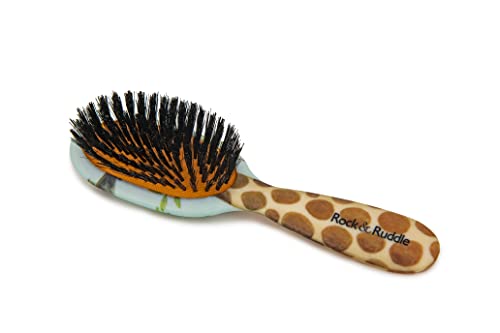 Rock & Ruddle Natural Pure Boar Bristle Hair Brush for Women & Kids (Small/Travel Size, 17.5cm), Great for Wet & Dry Hair - Image 2
