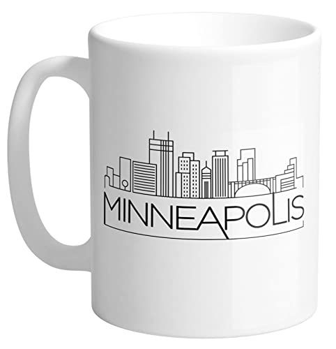 TeesAndTankYou Minneapolis Skyline Coffee Mug 11oz White