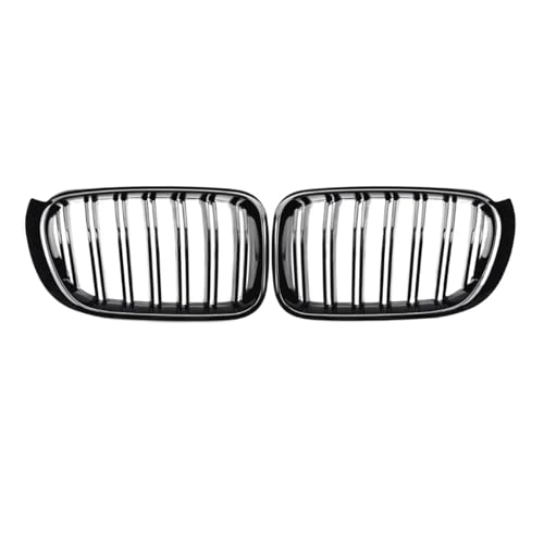 Parrillas para parachoques delantero X3 X4 F25 F26 2014-2017 tipo riñón negro brillante