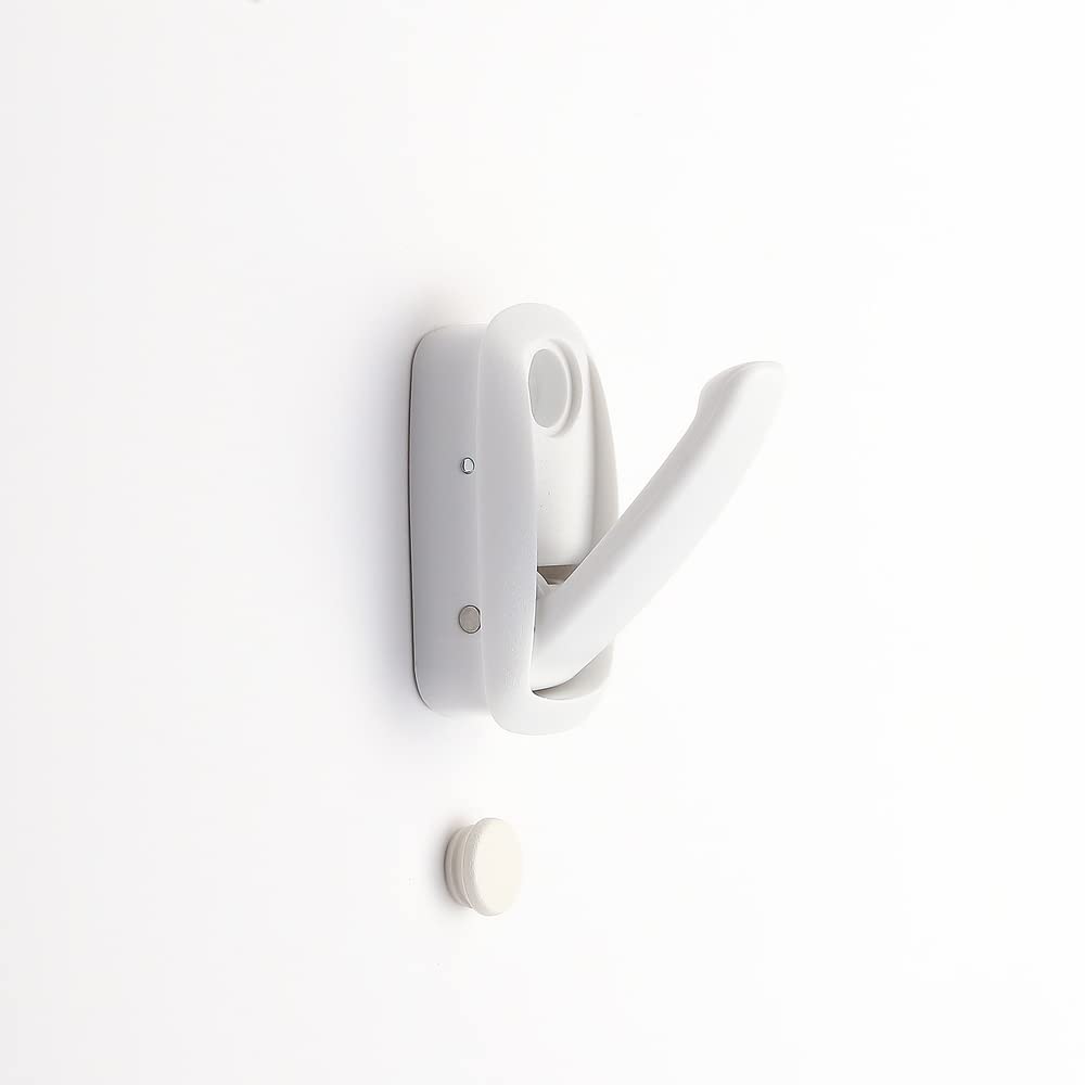 Crochet pliant UMAXO portemanteau escamotable blanc amorti Sugatsune