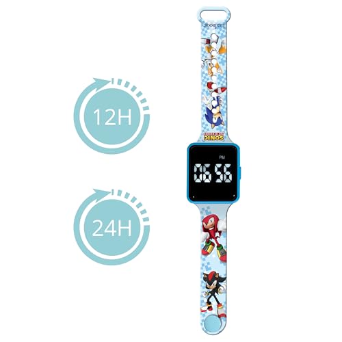 Lexibook, Sonic The Hedgehog, Digital watch, 12-hour or 24-hour time display, Blue, DMW060SN