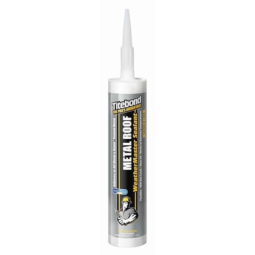 Image of Titebond WeatherMaster Metal Roof Sealant, Gray - Premium Polymer Caulk for Aluminum, Copper, Galvanized Steel & Coated Metals, UV-Resistant - 62411, 9.5 Oz Cartridge