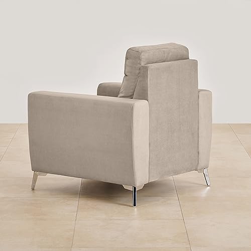 Image of Home Centre 1 Seater Mojo Velvet Fabric Sofa| Velvet Fabric Sofa| (Blue) |Two Year Warranty