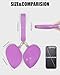 LIERWOI Dual Pouch Wristlet Heart for Women, Stylish Keychain Wristlet, Portable Coin Purse Wallet for Shopping (A-Purple)