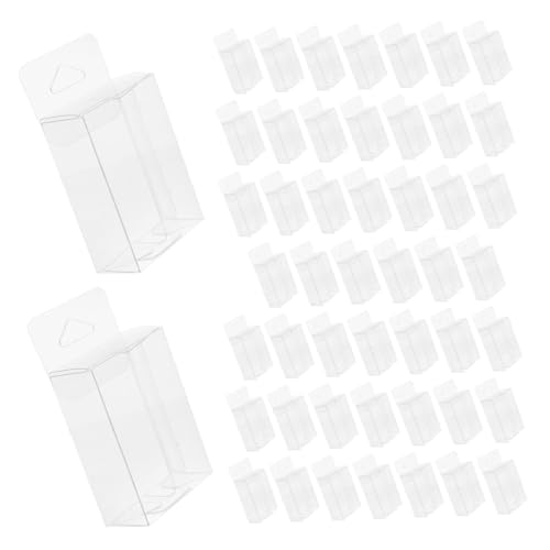 LOLIPPYY 50個透明で折りたたみ可能なプラスチック製収納ボックス 仕上げ 密封蓋付き 食品保存と 包装に パーティーやプレゼント用長持ち鮮保