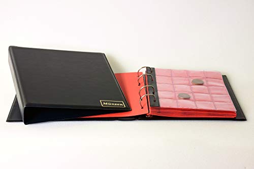 MC.Sammler Münzalbum Münzen Sammelalbum für 200 Stück 2 Euro Münzen (schwarz) Münzenalbum