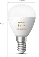 Philips Hue White Ambiance E14 LED Lampen Doppelpack (470 lm), dimmbare LED Leuchtmittel für das Hue Lichtsystem mit warm- bis kühlweißem Licht, smarte Lichtsteuerung über Sprache und App, 2er Pack – Ansicht 4