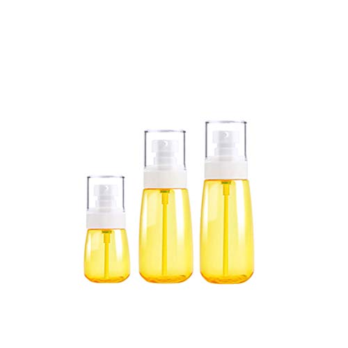 Preisvergleich Produktbild Tragbare Reise-Flaschen Sprayer Leakproof Transparente nachfüllbare Lotion Sub-Flaschen Container-Set für nachfüllbare Seifenspender 3pcs (hellgelb)