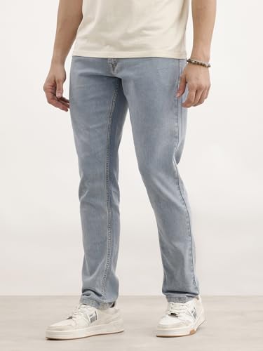 Image of WROGN Men's Cotton Stretch Jeans | Solid | Slim Fit