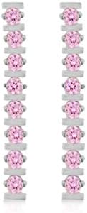 Tuscany Silver Women's Sterling Silver Cubic Zirconia Drop Earrings