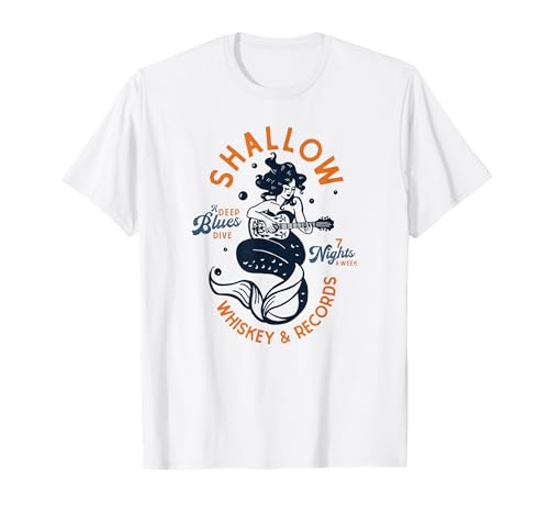 Flacher Whiskey & Records: A Deep Blues Dive. Pinup Mermaid T-Shirt