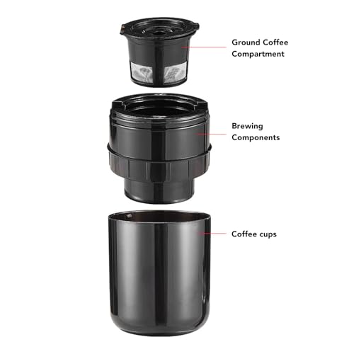 Cafetera portátil recargable sin cable para 1 taza miniatura 3