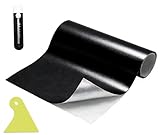 Laitejituan Hitzeschutzmatte Selbstklebend Schwarze, 60x200cm Aluminium Glasfaser Isolierfolie, Flexible Wärmedämmung für Auto, Motorhaube, Heizungsrohr & Kamin