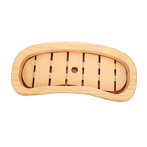 HOLIDYOYO 1pc Sushi Plate Sushi Display Plates Sashimi Dish Japanese Food Tray Sashimi Serving Plate Sushi Serving Tray Sushi Boat Board Sushi Boat Plate Sushi Platter Sushi Tray Wood Khaki