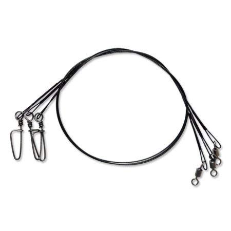 Tsunami Stainless Steel Leader Black 45lb 18" miniatura 1