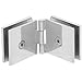 Brixwell C-GTGA-ACP Adjustable Square Glass To Glass Mount Clip Antique Copper