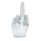 United Pacific 72054 Cast Aluminum The Middle Finger Hood Ornament, Easy Installation, Perfect Gag Gift, Man Cave Decor – Chrome – ONE Unit