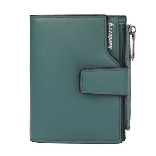 Image of Small Women Wallet Ladies Billfold Card Holder with Zipper Coin Pocket