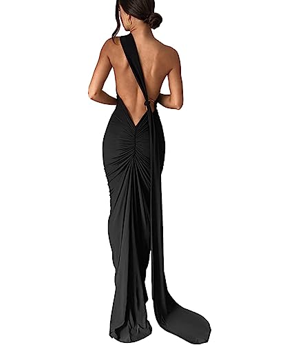 Zarekian Women Sexy Backless Dress Bodycon Sleeveless Open Back M...