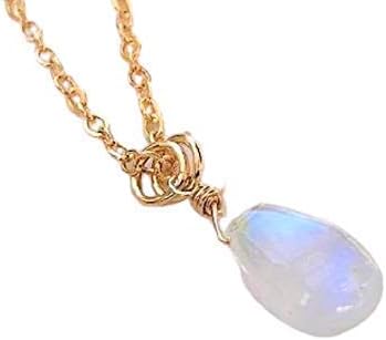 Vintagerelics JewelryRainbow Moonstone Pendant Necklace, 14K Gold Filled, Gifts For Women, Her, Mom, Brides, Weddings, Birthdays, Mothers Day, Anniversary, Graduation, 20 Inches Long