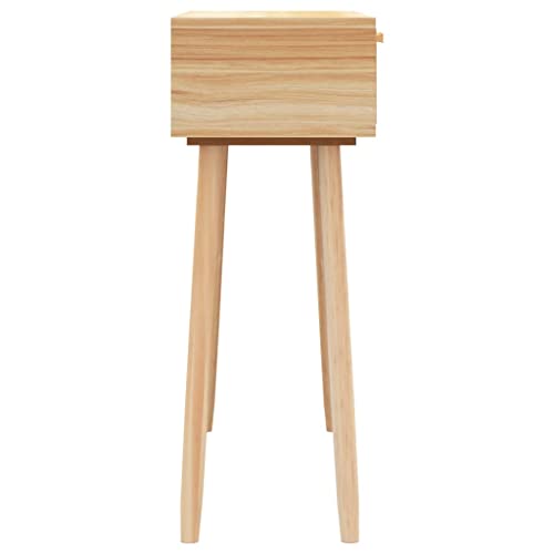 Table console 80 cm 2 tiroirs rotin bois massif vidaXL
