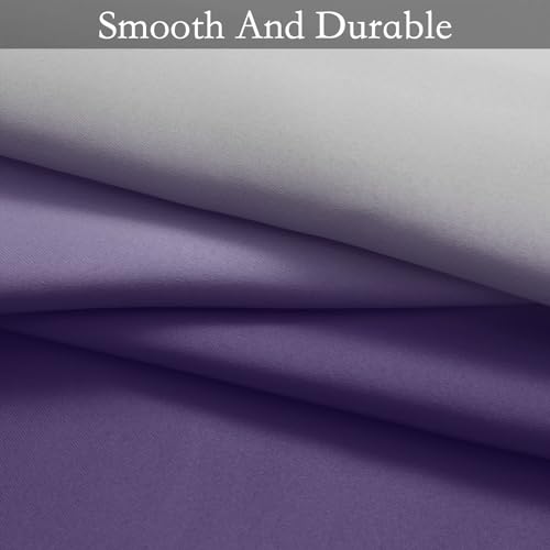 Image of SimpleHome Ombre Gradient Purple White to Gray Curtains for Bedroom,52Wx84L | Room Darkening Curtains,Light Blocking Thermal Insulated Grommet Window Curtains for Living Room,2 Panels,84 Inches Length
