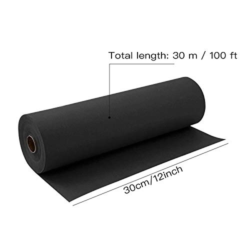 Kraft Wrapping Paper Roll,100 Feet Recycled Kraft Paper For Packing, Moving, Gift Wrapping, Postal, Shipping, Parcel, Wall Art, Crafts, Bulletin Boards, Floor Covering(12 Inch X 100 Feet ) (Black) #TOP5