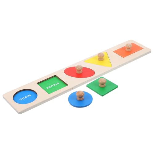Gatuida Juguete Montessori de Madera para Bebés Año Puzzle Educativo de Formas Geométricas y Colores Sensorial para Desarrollo Motriz y Coordinación Mano Rompecabezas Infantil de Encaje