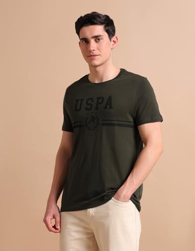 Image of U.S. Polo ASSN. Brand Printed Cotton T-Shirts for Men - Breathable & Comfortable, Half Sleeves Mens Casual T Shirts