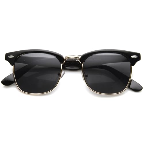Image of zeroUV Half Frame Semi-Rimless Horn Rimmed Sunglasses