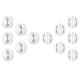 Clips de Cable Blanco, U-horizon 12 Piezas Organizador de Cable Duraderos, Sistema de Gestión de Cable, con Autoadhesivo Fuerte para TV PC Laptop o Hogar Oficina, Blanco