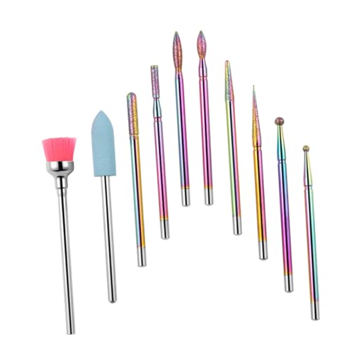 Beaupretty 1set Testine Per Lucidatura Unghie Carburo Di Tungsteno Strumenti Per Manicure Elettrica Kit Di Accessori Per Bellezza Delle Unghie Lucidatore Portatile e Facile Da Usare